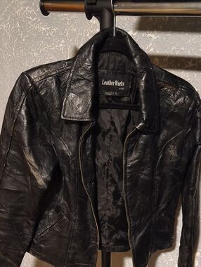 Leatherworks Vintage Women's Black Leather Jacket